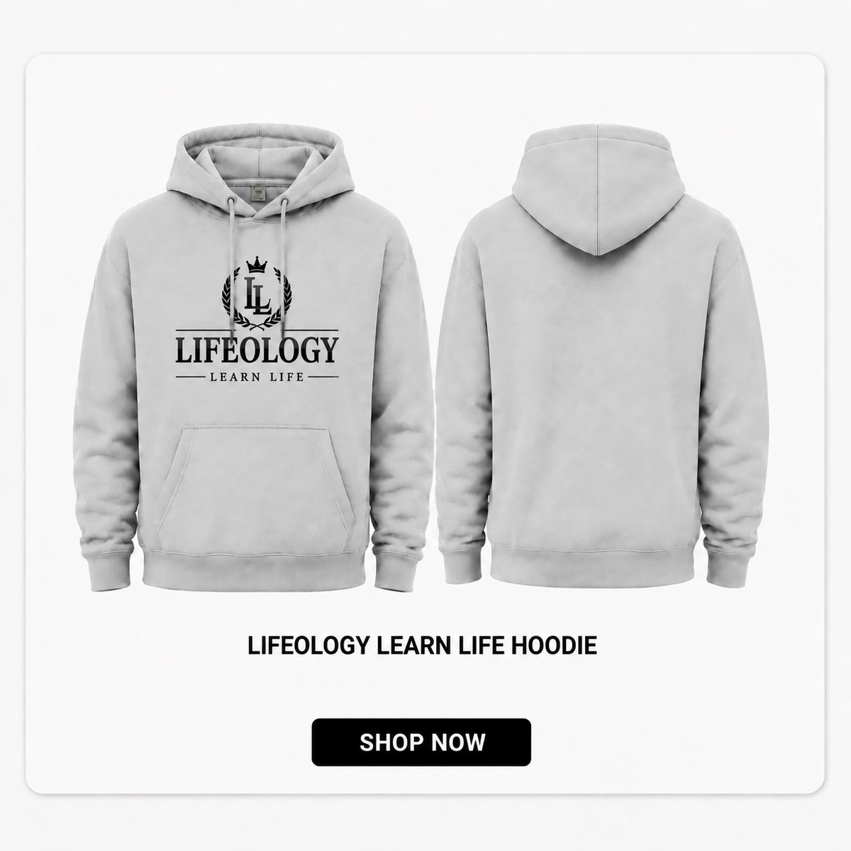 LIFEOLOGY LEARN LIFE Hoodie/Gray