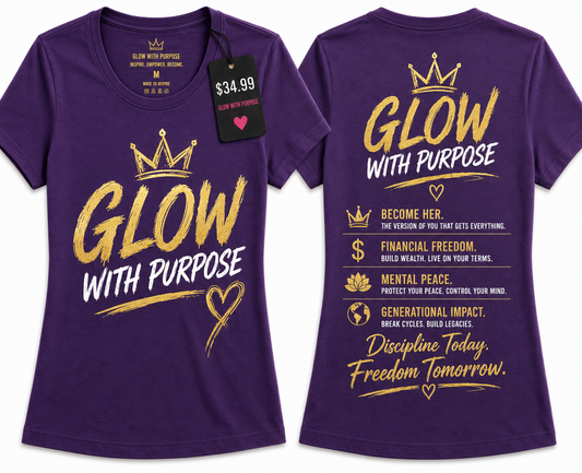 Glow With Purpose For Her Tee-purple