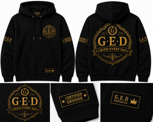 GRIND EVERY DAY Hoodie-Black