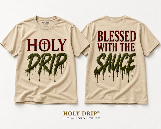 HOLY DRIP/Beige Tee