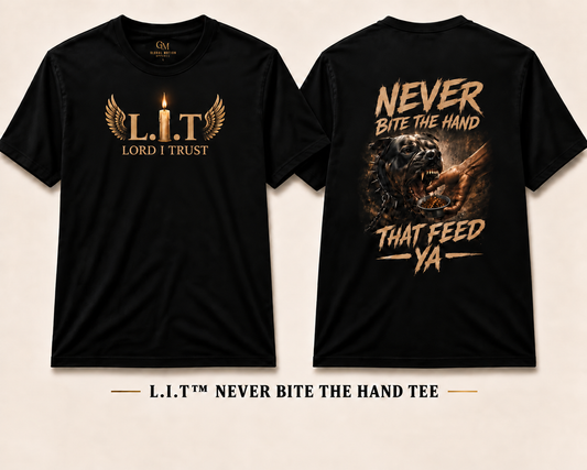 NEVER BITE THE HAND/Chocolate Brown Tee