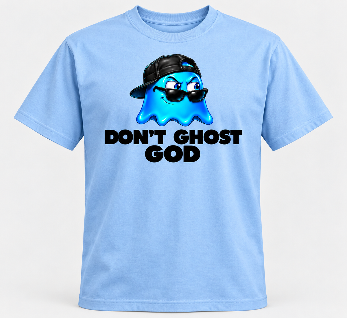 DON’T GHOST GOD/Baby blue Tee