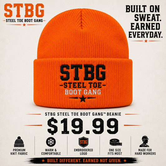 Steel Toe Boot Gang Beanie/ Blaze Orange Edition