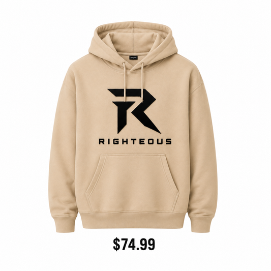 RIGHTEOUS-Beige Hoodie