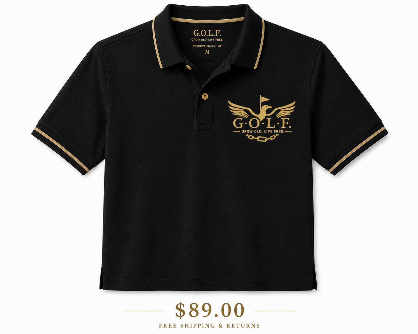 G.O.L.F LUXUXRY-Black Collar Wear