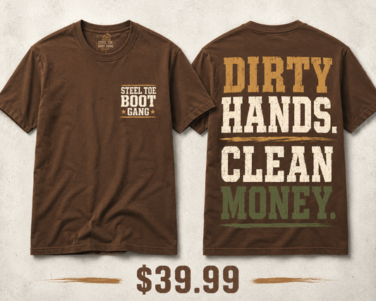 Steel Toe Boot Gang Collection-Brown Tee