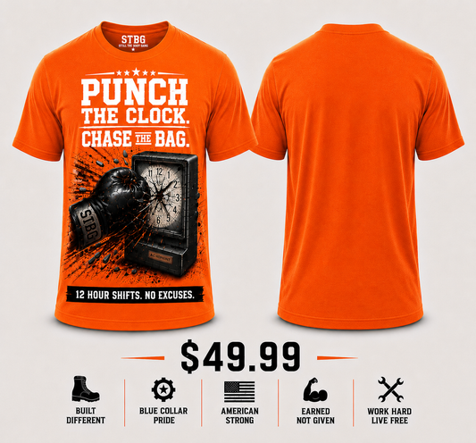 PUNCH THE CLOCK-Orange Safety Tee