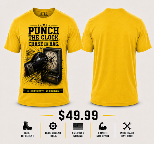 PUNCH THE CLOCK-Yellow Safety Tee